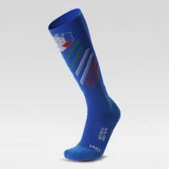 Skarpety narciarskie dla dorosłych UYN Natyon 3.0 Ski Socks Italy. Niebieskie skarpetki damskie UYN, bez wzorów. Za 169.99 zł.