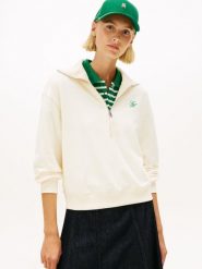 Tommy Hilfiger Bluza Kobiety beżowy, S. Brązowe bluzy damskie Tommy Hilfiger, s, bez wzorów, z bawełny, sportowe, bez ramiączek, bez kaptura. Za 329.95 zł.