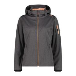 Damska kurtka turystyczna z kapturem CMP. Brązowe kurtki sportowe damskie CMP, xs, bez wzorów, z softshellu, bez ramiączek, z kapturem, trekkingowe. Za 356.00 zł.