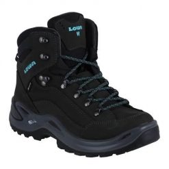 Buty trekkingowe damskie Lowa Renegade Mid Wide Gtx. Czarne obuwie trekkingowe damskie Lowa, z materiału, bez zapięcia. Za 753.40 zł.