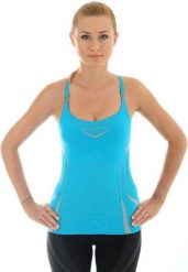 Brubeck Koszulka damska Fitness W niebieska r. S (CM10070*S*laz). Niebieskie bluzki damskie Brubeck, s, bez wzorów, bez kołnierzyka, bez ramiączek. Za 90.09 zł.