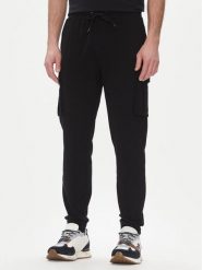 Aeronautica Militare Spodnie dresowe 251PF860F459 Czarny Regular Fit. Czarne spodnie sportowe męskie Aeronautica Militare, m, bez wzorów, z bawełny. Za 329.99 zł.