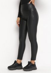 Czarne Legginsy z Imitacji Skóry Capriana. Czarne legginsy damskie Born2be, bez wzorów, z jeansu. Za 64.99 zł.