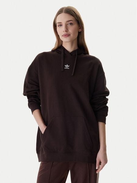 Adidas Bluza Essentials KC9145 Brązowy Oversize. Brązowe bluzy damskie Adidas, l, bez wzorów, z bawełny, bez ramiączek, bez kaptura. Za 259.99 zł.