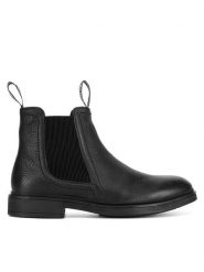 Badura Sztyblety JAMES-04 MI08 Czarny. Czarne botki męskie Badura, bez wzorów, ze skóry, bez obcasa, bez zapięcia. Za 329.99 zł.