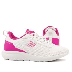Buty damskie sportowe lekkie Fila SPITFIRE TEENS. Białe obuwie sportowe damskie Fila, bez wzorów, bez zapięcia, trekkingowe. W wyprzedaży za 99.00 zł.