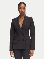 Elisabetta Franchi Marynarka GI-257-66E2-V690 Czarny Slim Fit. Czarne marynarki i żakiety damskie Elisabetta Franchi, bez wzorów, z syntetyku, bez kołnierzyka, bez ramiączek. Za 2,949.00 zł.