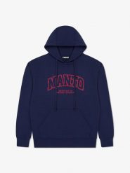 MANTO bluza z kapturem VARSITY 26 granatowa. Niebieskie bluzy damskie Manto, m, bez wzorów, z bawełny, bez ramiączek, z kapturem. Za 249.00 zł.
