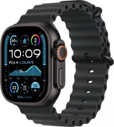 Smartwatch Apple Watch Ultra 2 GPS + Cellular 49mm Black Titanium Case Ocean Band Czarny (MX4P3CS/A). Czarne zegarki smartwatch Apple, bez wzorów. Za 4,845.30 zł.