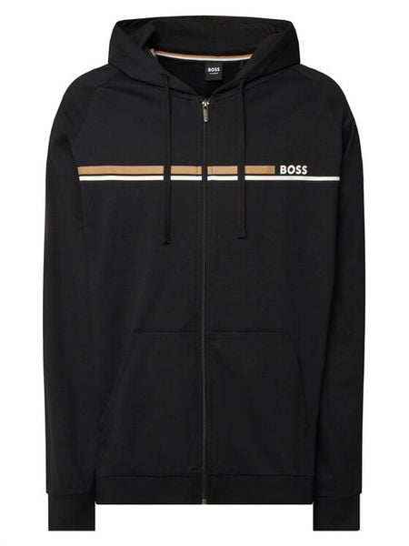 BOSS Bluza Authentic Jacket H 50554785 Czarny Regular Fit. Czarne bluzy męskie Boss, m, bez wzorów, z bawełny, bez ramiączek, bez kaptura. Za 439.99 zł.