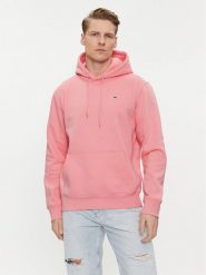 Tommy Jeans Bluza DM0DM09593 Różowy Regular Fit. Czerwone bluzy męskie Tommy Jeans, m, bez wzorów, z bawełny, bez ramiączek, bez kaptura. W wyprzedaży za 149.99 zł.