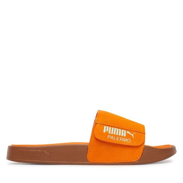 Klapki Puma. Brązowe klapki damskie Puma, bez wzorów, bez obcasa, bez zapięcia. Za 206.99 zł.