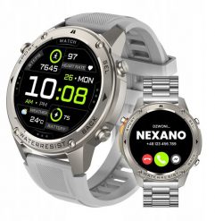 SMARTWATCH ZEGAREK MĘSKI GPS MENU PL WODOODPORNY ROZMOWY SPORT SMART WATCH. Zegarki męskie Nexano, bez wzorów. Za 309.90 zł.