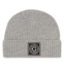Czapka Guess. Szare czapki męskie Guess, na zimę, z aplikacjami. Za 189.99 zł.