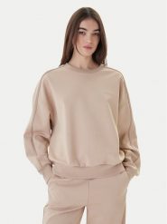 Guess Bluza V6RQ96 KCX22 Beżowy Regular Fit. Brązowe bluzy damskie Guess, xs, z aplikacjami, z syntetyku, bez ramiączek, bez kaptura. Za 439.99 zł.