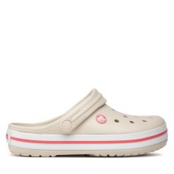 Klapki Crocs. Brązowe klapki damskie Crocs, bez wzorów, bez obcasa, bez zapięcia. Za 259.99 zł.