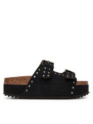 DeeZee Klapki LB-P1685 Czarny. Czarne klapki damskie DeeZee, bez wzorów, z materiału, bez obcasa, bez zapięcia. Za 119.99 zł.