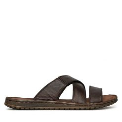 Klapki Lasocki. Brązowe klapki męskie Lasocki, bez wzorów, bez zapięcia. Za 129.99 zł.