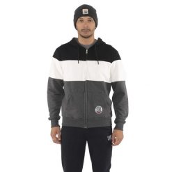 Bluza wygodna z bawełna z kaptur na co dzień. Czarne bluzy męskie LEONE 1947 APPAREL, bez wzorów, z bawełny, sportowe, bez ramiączek, bez kaptura. Za 191.56 zł.