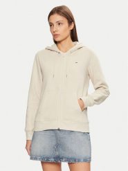 Tommy Jeans Bluza Flag DW0DW19729 Beżowy Regular Fit. Brązowe bluzy damskie Tommy Jeans, xl, bez wzorów, z bawełny, bez ramiączek, bez kaptura. Za 369.99 zł.