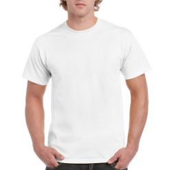 Koszulka Z Młotkiem Dla Dorosłych Unisex. Białe bluzki damskie GILDAN, m, bez wzorów, sportowe, bez kołnierzyka, bez ramiączek. Za 34.99 zł.