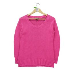 Sweter damski różowy. Czerwone swetry nierozpinane damskie Ralph Lauren, l, bez wzorów, z materiału, eleganckie, bez kołnierzyka, bez ramiączek. Za 59.60 zł.