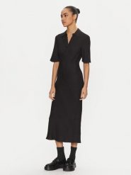 Calvin Klein Sukienka codzienna K20K207867 Czarny Regular Fit. Czarne sukienki damskie Calvin Klein, na co dzień, bez wzorów, z wiskozy, bez kołnierzyka, bez ramiączek, proste. Za 519.99 zł.
