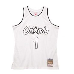 Koszulka Orlando Magic Swingman 1994/95. Białe bluzki damskie Mitchell & Ness, bez wzorów, sportowe, bez kołnierzyka, bez ramiączek. Za 497.00 zł.