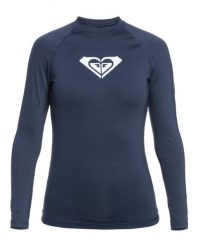 Damska koszulka lycrowa UPF50 do snorkelingu. Niebieskie stroje kąpielowe damskie Roxy, xl, bez wzorów, z dżerseju. Za 149.99 zł.