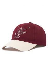 Tommy Hilfiger Czapka z daszkiem AW0AW18678 Bordowy. Czerwone czapki damskie Tommy Hilfiger, bez wzorów, z bawełny. Za 229.99 zł.