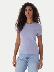 Tommy Jeans T-Shirt DW0DW20459 Niebieski Slim Fit. Niebieskie t-shirty damskie Tommy Jeans, xl, bez wzorów, z bawełny, bez kołnierzyka, bez ramiączek. Za 119.99 zł.