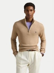 Polo Ralph Lauren Sweter 710859939504 Beżowy Regular Fit. Brązowe swetry męskie Polo Ralph Lauren, m, bez wzorów, z bawełny, bez kołnierzyka, bez ramiączek. Za 1,024.99 zł.