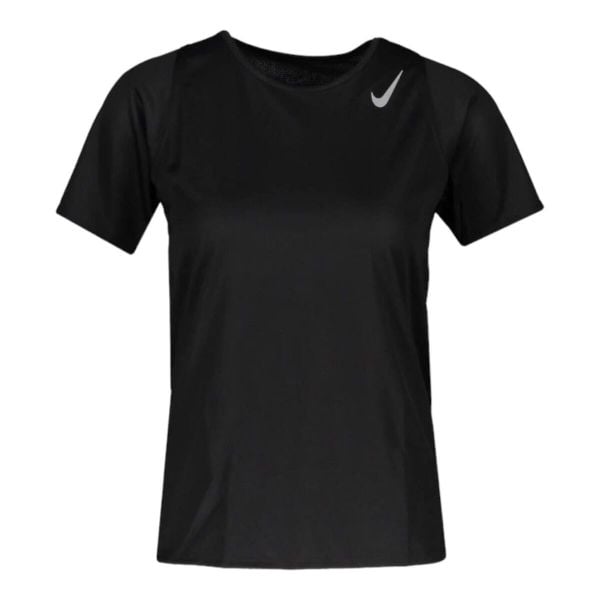 Nike DRI FIT RAC T SHIRT W Noir. Czarne t-shirty damskie Nike, l, bez wzorów, sportowe, bez kołnierzyka, bez ramiączek. Za 200.99 zł.