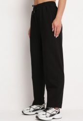 Czarne Spodnie Dresowe z Wysokim Stanem i Gumką w Pasie Dimka. Czarne spodnie dresowe damskie Born2be, bez wzorów, z dresówki, eleganckie, z podwyższonym stanem. Za 54.99 zł.
