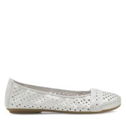 Baleriny Rieker. Szare balerinki damskie Rieker, bez wzorów, bez obcasa, bez zapięcia. Za 269.99 zł.