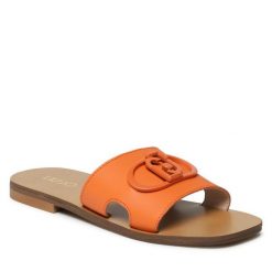 Klapki Liu Jo. Brązowe klapki damskie Liu Jo, bez wzorów, bez obcasa, bez zapięcia. Za 349.99 zł.
