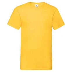 Koszulka Unisex Dla Dorosłych Z Dekoltem W Szpic. Brązowe bluzki damskie fruit of the loom, s, bez wzorów, sportowe, bez kołnierzyka, bez ramiączek. Za 44.99 zł.