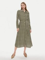 Vero Moda Sukienka koszulowa Ilisa 10306597 Brązowy Regular Fit. Brązowe sukienki damskie Vero Moda, m, bez wzorów, z bawełny, bez kołnierzyka, bez ramiączek, koszulowe. Za 219.99 zł.