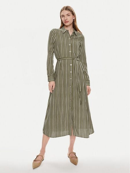 Vero Moda Sukienka koszulowa Ilisa 10306597 Brązowy Regular Fit. Brązowe sukienki damskie Vero Moda, xs, bez wzorów, z wiskozy, bez kołnierzyka, bez ramiączek, koszulowe. Za 219.99 zł.
