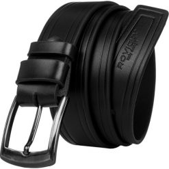 Pasek męski czarny ROVICKY-2 BLACK. Czarne paski męskie ROVICKY, ze skóry, klasyczne. Za 53.00 zł.