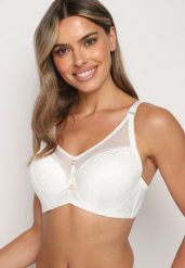 Jasnobeżowy Biustonosz Koronkowy Typu Full Cup Danimia. Brązowe biustonosze Born2be, bez wzorów, z koronki. Za 34.99 zł.