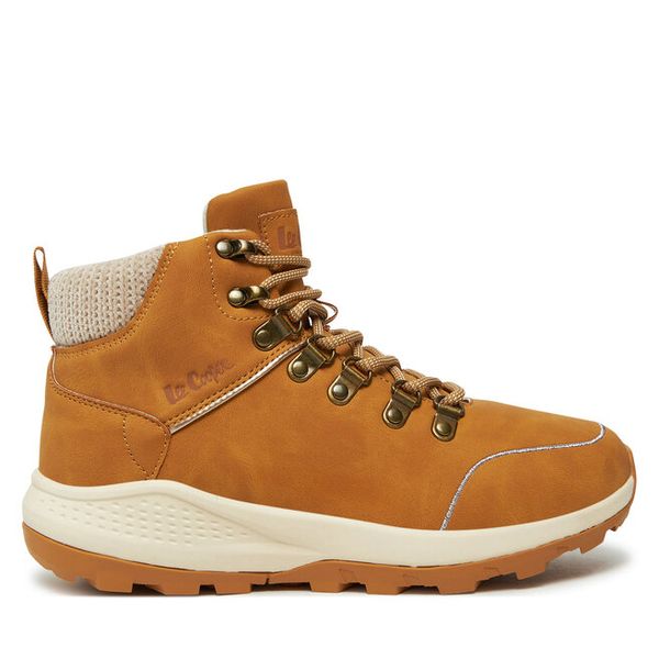 Trzewiki Lee Cooper. Brązowe botki damskie Lee Cooper, bez wzorów, bez obcasa, na płaskiej podeszwie, bez zapięcia. Za 139.99 zł.