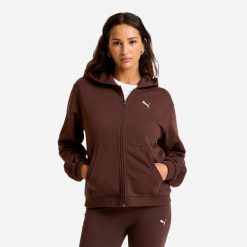 Bluza na zamek damska Puma. Bluzy damskie Puma, l, bez wzorów, z bawełny, eleganckie, bez ramiączek, z kapturem. Za 179.99 zł.