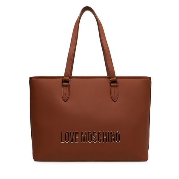 Torebka LOVE MOSCHINO. Brązowe shopperki damskie Love Moschino, bez wzorów, bez dodatków. Za 679.99 zł.