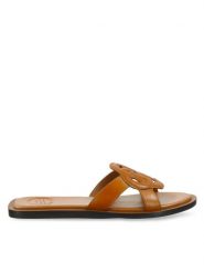Gant Klapki 30561911 Brązowy. Brązowe klapki damskie GANT, bez wzorów, ze skóry, bez obcasa, bez zapięcia. Za 259.99 zł.