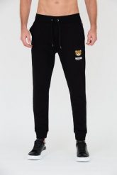 MOSCHINO Czarne męskie spodnie dresowe, Rozmiar L. Czarne spodnie sportowe męskie MOSCHINO, l, bez wzorów, z dresówki. W wyprzedaży za 599.99 zł.