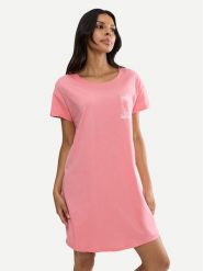 Triumph Koszula nocna 10225066 Różowy Regular Fit. Czerwone koszule nocne damskie Triumph, bez wzorów, z bawełny, bez ramiączek. Za 89.99 zł.