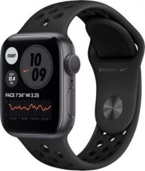 Smartwatch Apple Watch 6 Nike GPS 44mm Gray Alu Black Sport Czarny (MG173WB/A). Czarne zegarki smartwatch Apple, bez wzorów. Za 2,339.29 zł.