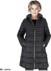 GRITA - Pikowana kurtka ochronna ocieplana damska zamek błyskawiczny stójka odsuwany kaptur ściągany troczki dwie kieszenie tkanina 100% nylon 37g/m2. Brązowe kurtki sportowe damskie Reis, m, bez wzorów, z nylonu, bez ramiączek, bez kaptura. Za 252.59 zł.