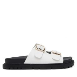 Klapki MEXX. Białe klapki damskie Mexx, bez wzorów, bez obcasa, bez zapięcia. Za 229.99 zł.
